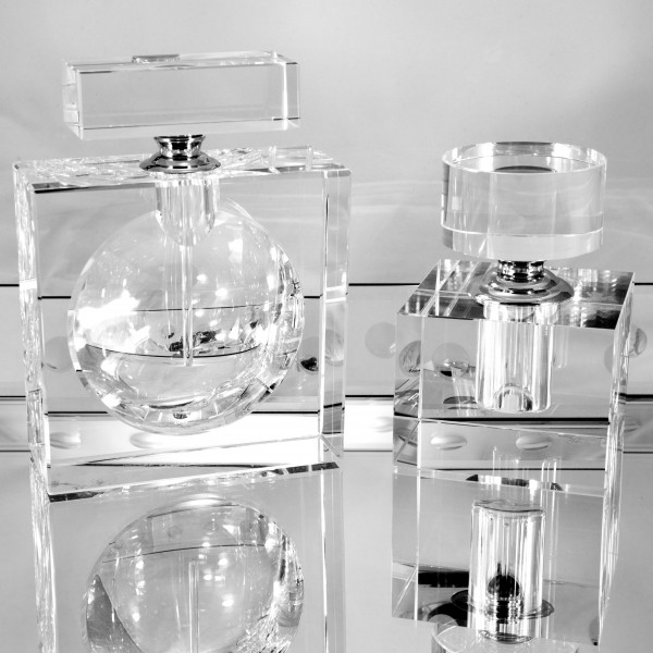 Modern Morocco Collection Reusable Glass Perfume Bottle — Rectangle