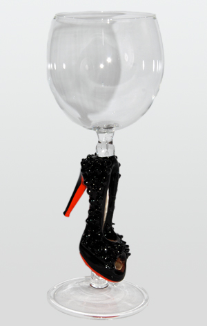 Christian Louboutin Style Wine Glass