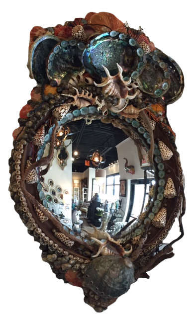 Ornate Shell Mirror