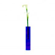 Square Veritas Blue Glass Bud Vase