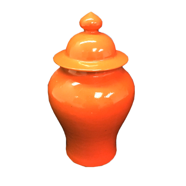 Orange Temple Jar