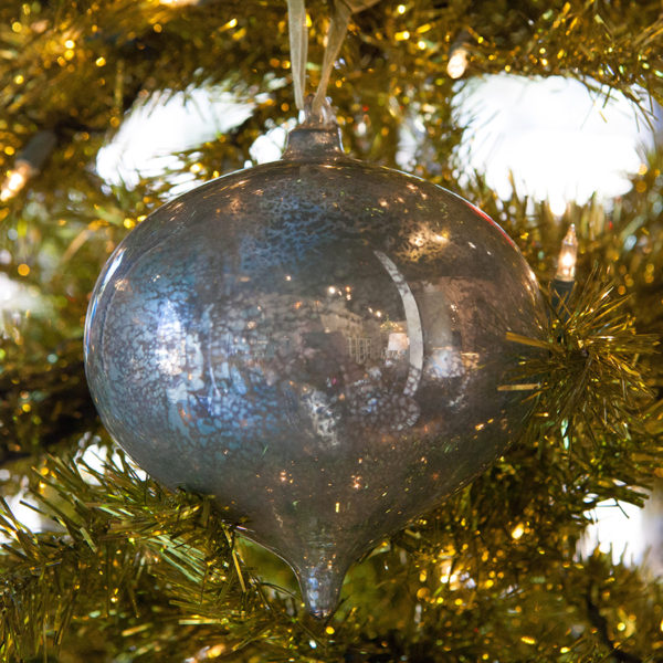 Antiqued Onion Glass Ornament