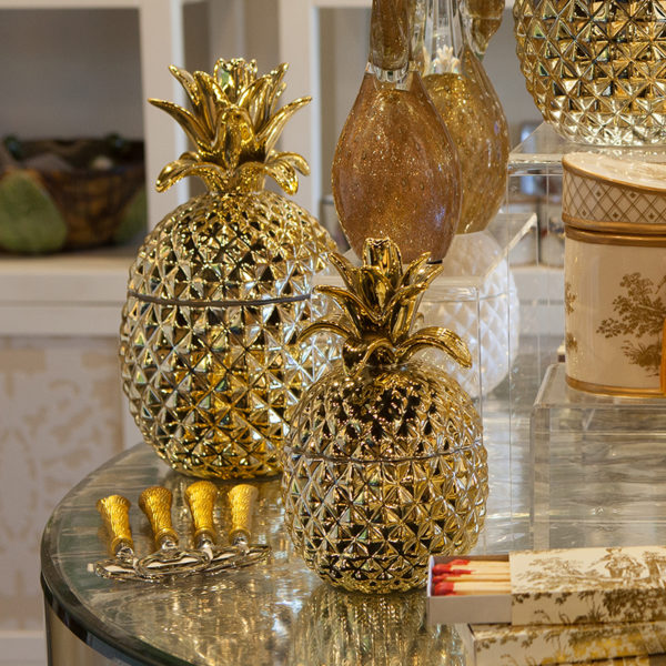 Gold Pineapple Jar Jars and Vases Collage Home