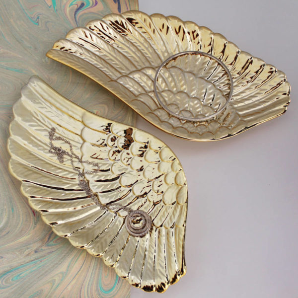 Gold Angel Wing Dish Set