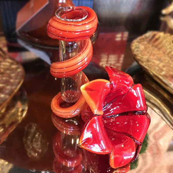Red Lily Bud Vase