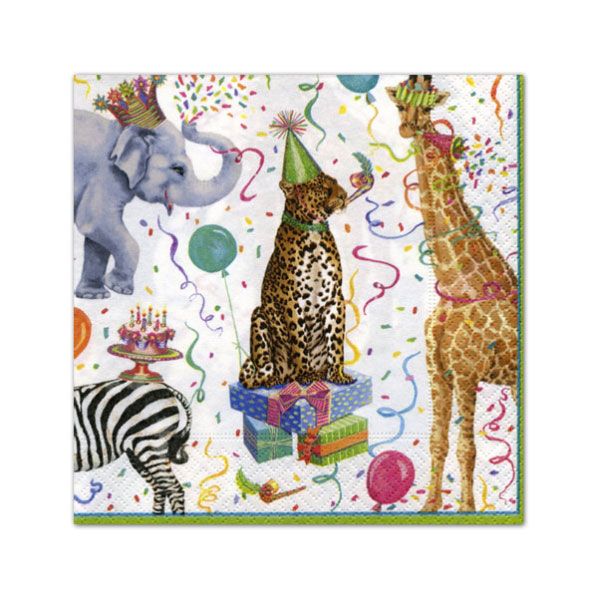 Caspari Party Animal Cocktail Napkins Napkins Collage Home
