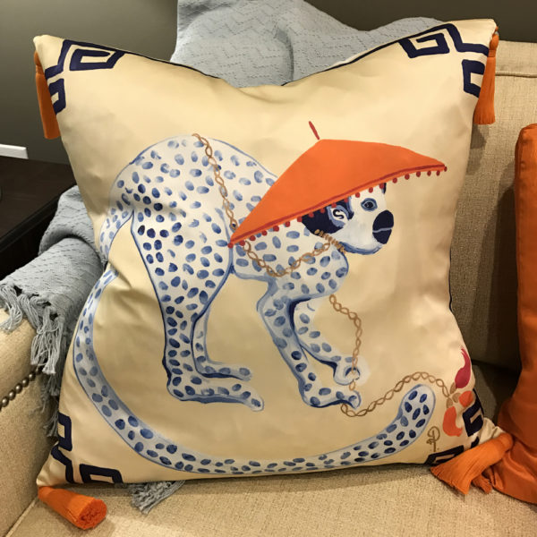 Monkey in Hat Pillow