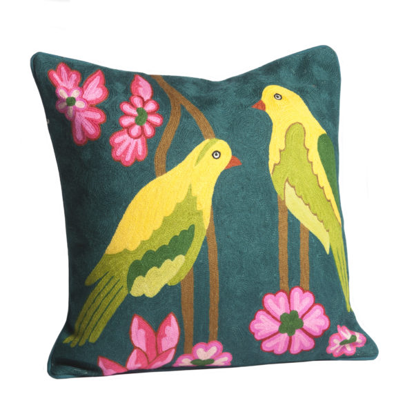 Crewel Bird Pillow