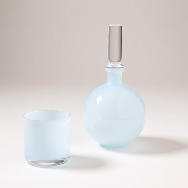 Opaline Blue Bedside Carafe