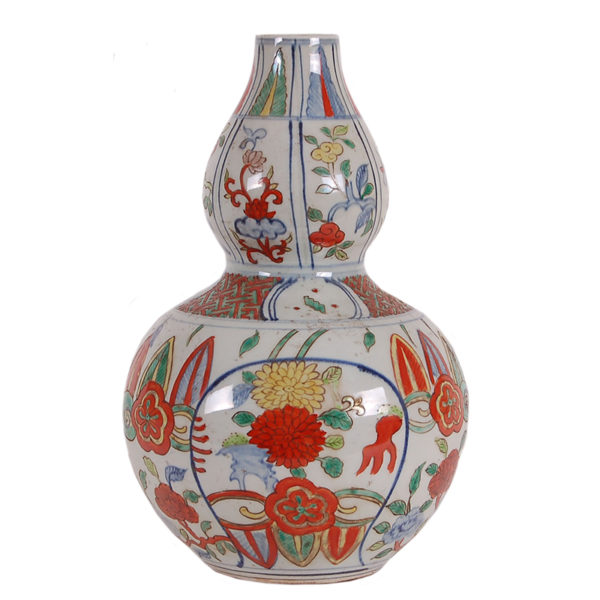 Multi-Color Double Gourd Porcelain Vase